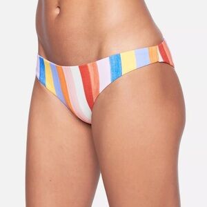 Hurley MULTI Retro Stripe Reversible to Light Pink Bikini Bottoms